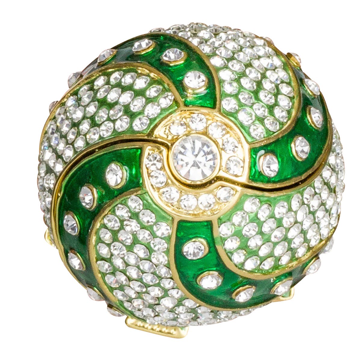 Glamorous style Twisted Easter Egg with Basket of Flowers 12 cm green - Image 7