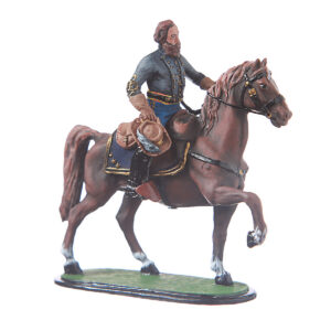 Tin Soldier USA Civil war Confederates General J.E.B. Jeb Stuart Mounted on his Horse #5.56